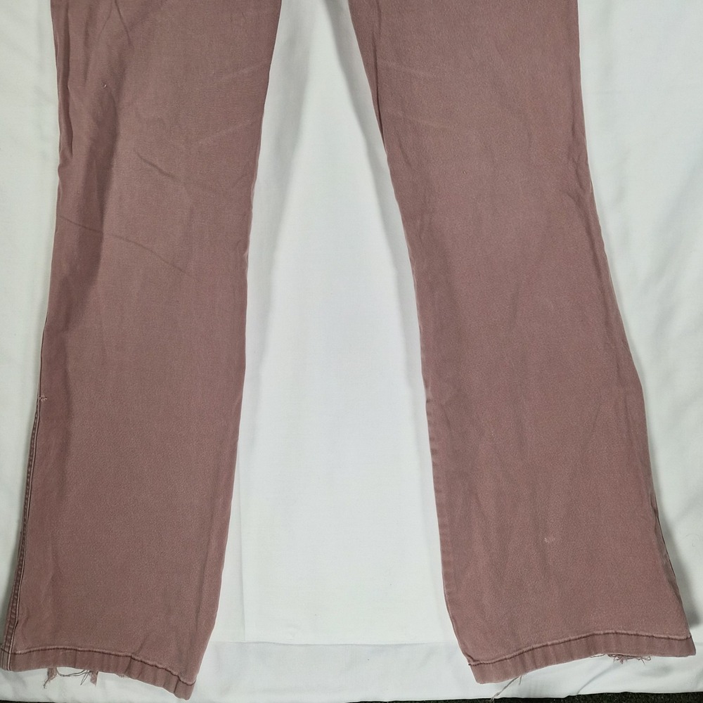 2000s Low Rise Hollister Women's Pink Bootcut Pants Size 11 - Picture 5 of 16